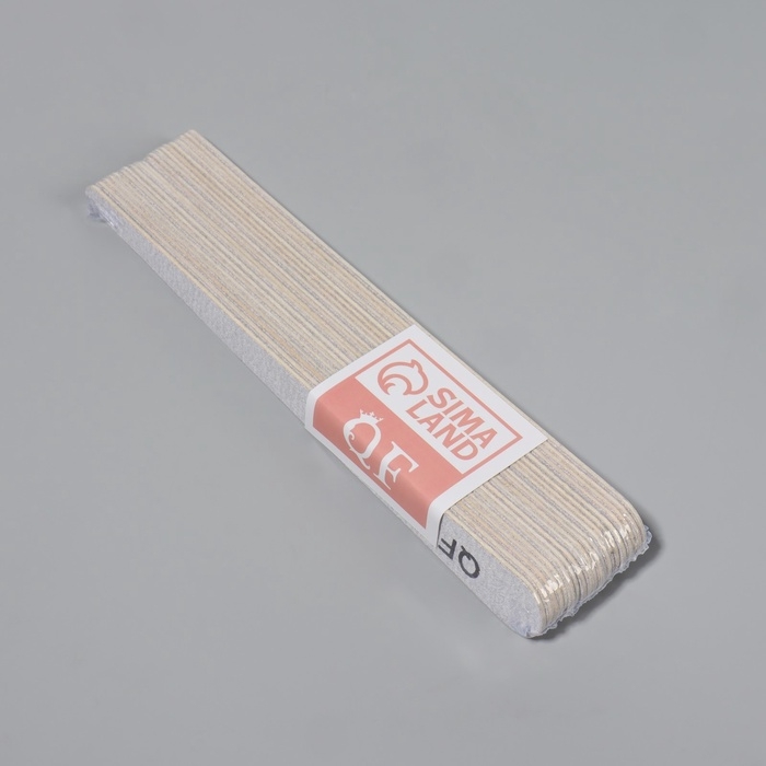 Пилка-наждак, набор 20 шт, деревянная основа, абразивность 180/180, 18 см, цвет серый Пилка-наждак, набор 20 шт, деревянная основа, абразивность 180/180, 18 см, цвет серый