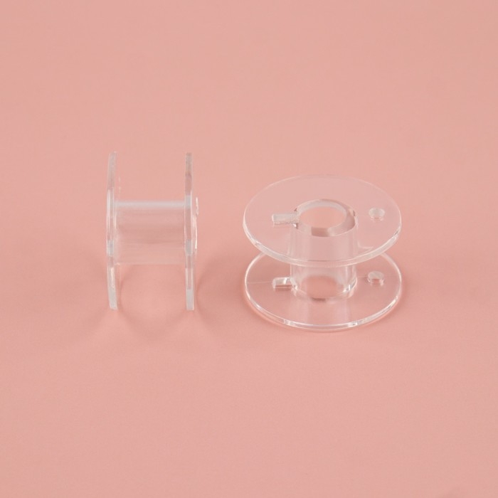 Набор шпулек, d = 20 мм, 24 шт, цвет прозрачный Набор шпулек, d = 20 мм, 24 шт, цвет прозрачный