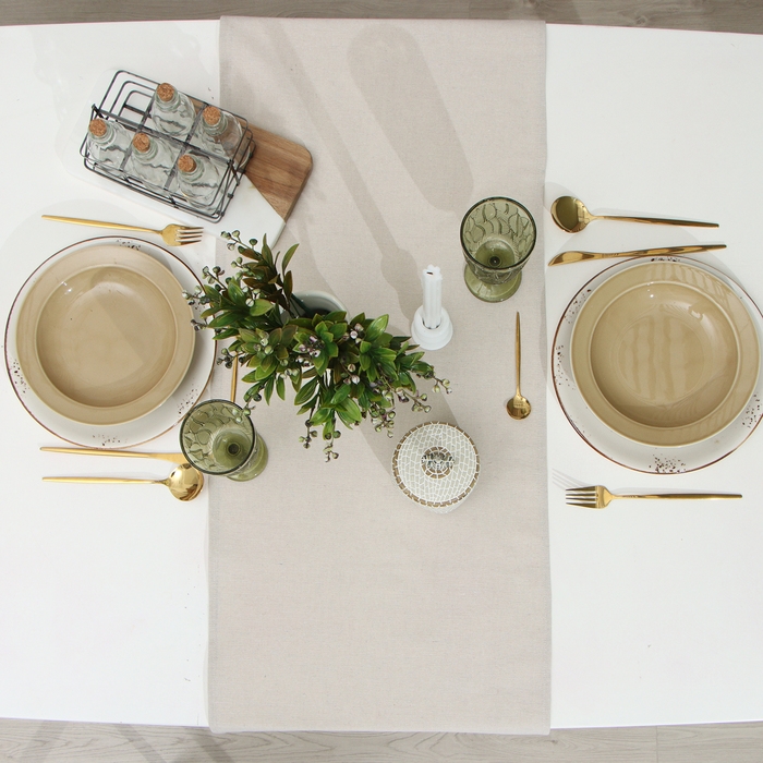 Дорожка на стол Доляна My magic kitchen, 40х149&plusmn;2 см, рогожка, хлопок 160 г/м2