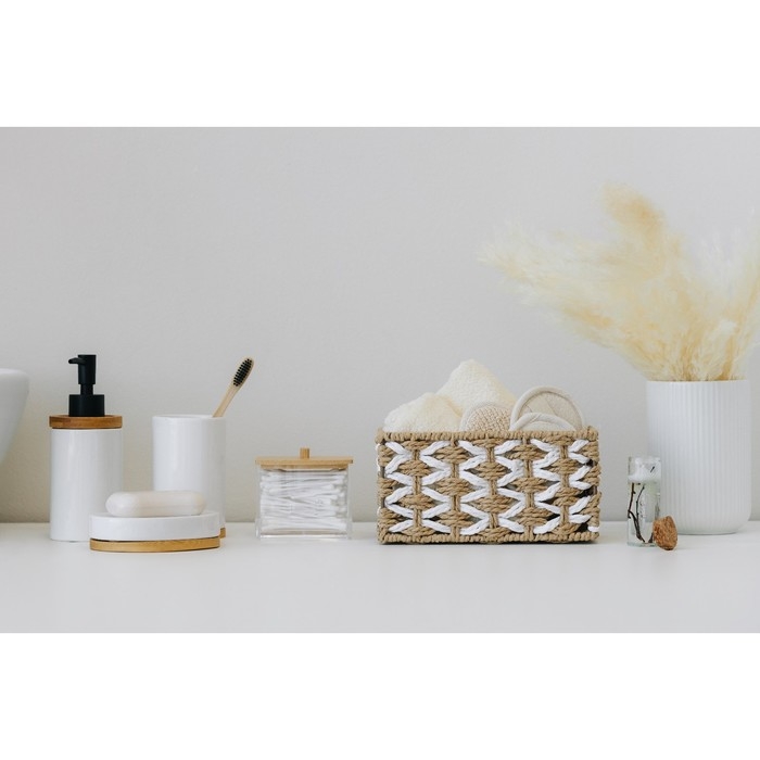 Набор аксессуаров для ванной комнаты SAVANNA &laquo;Джуно&raquo;, 3 предмета (мыльница, дозатор для мыла 280 мл, стакан), цвет белый