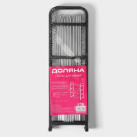 Обувница Доляна, 4 яруса, 50&times;19&times;60 см, цвет чёрный