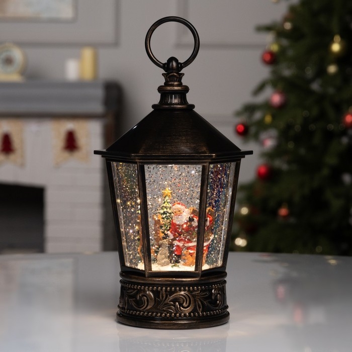 Фигура светодиодная &laquo;Снежные чудеса&raquo;, 22х14 см, музыка, батарейки ААх3 (не в комплекте), USB, свечение тёплое белое