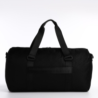 Сумка дорожная на молнии, наружный карман, держатель для чемодана, длинный ремень, цвет чёрный Сумка дорожная на молнии, наружный карман, держатель для чемодана, длинный ремень, цвет чёрный