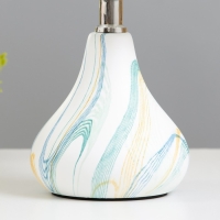 Настольная лампа "Канон" 1хE14 белый-голубой 15х15х28 см RISALUX