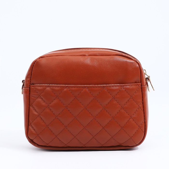 Сумка кросс-боди на молнии, цвет рыжий