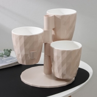 Кашпо многоярусное Ruby «Каскад», 3 шт, 1 л, цвет пудровый Кашпо многоярусное Ruby «Каскад», 3 шт, 1 л, цвет пудровый