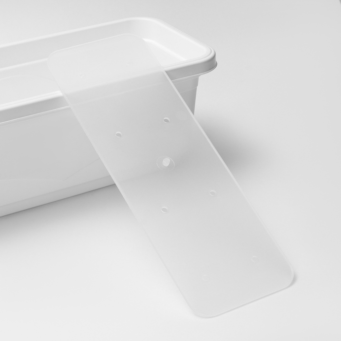 Горшок пластиковый с поддоном для цветов &laquo;Квадро&raquo;, 6 л, цвет белый