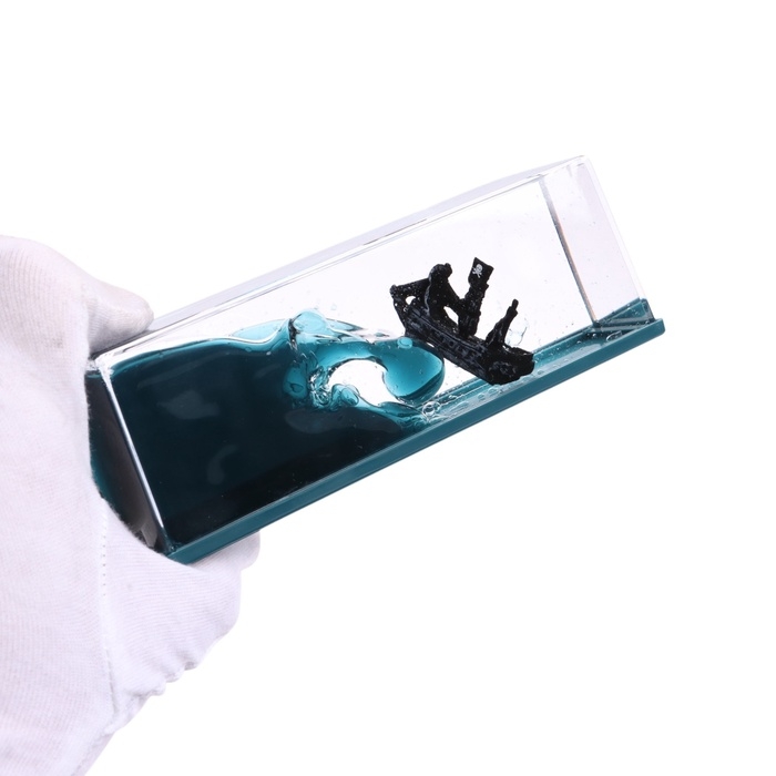 Аксессуар на панель машины, пиратский корабль, чёрный, пластик Аксессуар на панель машины, пиратский корабль, чёрный, пластик