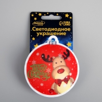 Световая подвеска &laquo;Олень&raquo; 8 см, батарейки LR44х3 (в комплекте), свечение мульти