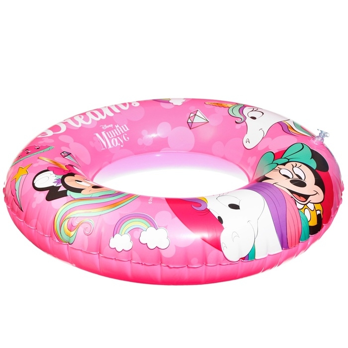 Круг надувной &laquo;Минни Маус&raquo;, для плавания 55 см., детский, цвет розовый