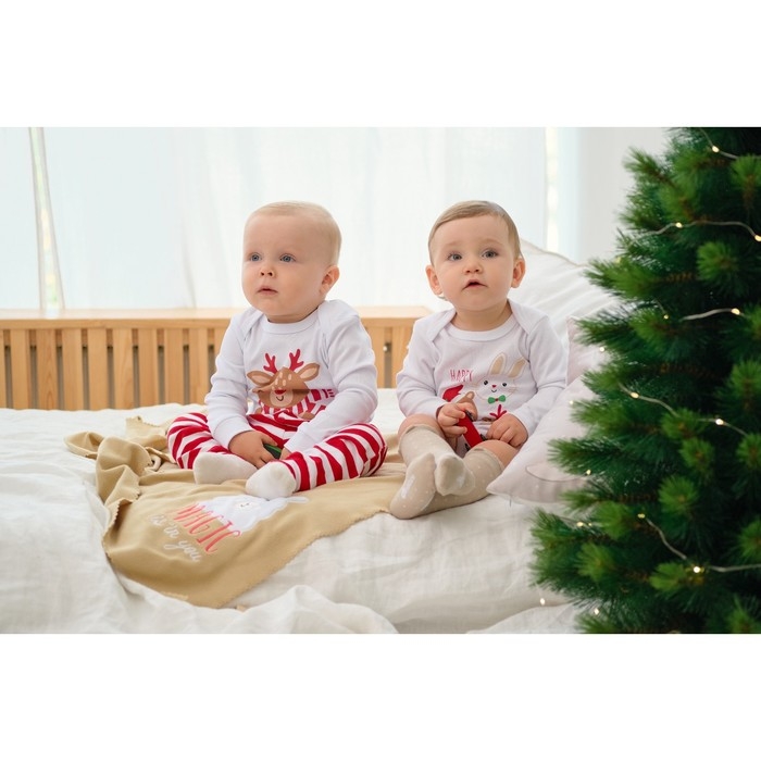 Комплект: джемпер и брюки Крошка Я &laquo;Мой первый НГ&raquo;, рост 74-80 см, цвет красный/белый