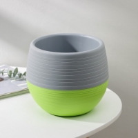 Горшок для цветов с поддоном «Япония», 1,2 л, цвет серо-фисташковый Горшок для цветов с поддоном «Япония», 1,2 л, цвет серо-фисташковый