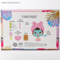 Подарочный набор &laquo;С 8 Марта&raquo;, расческа, повязка на голову, мерные ложки 3 шт, чаша и лопатка для маски, спрессованные маски, BEAUTY FOX