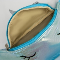 Сумка детская поясная Magiс unicorn на молнии, цвет голубой Сумка детская поясная Magiс unicorn на молнии, цвет голубой