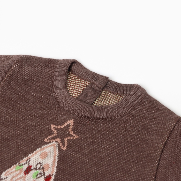 Джемпер вязаный Крошка Я Джемпер вязаный Крошка Я "Новогодние игрушки" рост 68-74 см