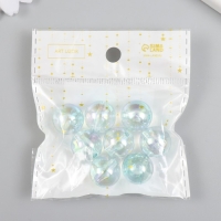 Бусины для творчества пластик "Шарик. Мыльный пузырь" d=1,6 см набор 8 шт Бусины для творчества пластик "Шарик. Мыльный пузырь" d=1,6 см набор 8 шт