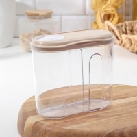 Ёмкость для сыпучих продуктов, 1 л с дозатором, цвет МИКС