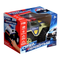 Джип-перевёртыш &laquo;Полиция&raquo;, работает от батареек, цвет зелёный