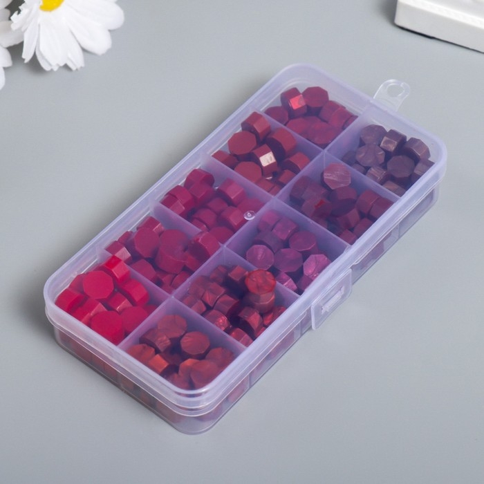 Набор сургуча Набор сургуча "Оттенки красного" матовый+перламутр 10 цветов 12,7х6,5х2 см