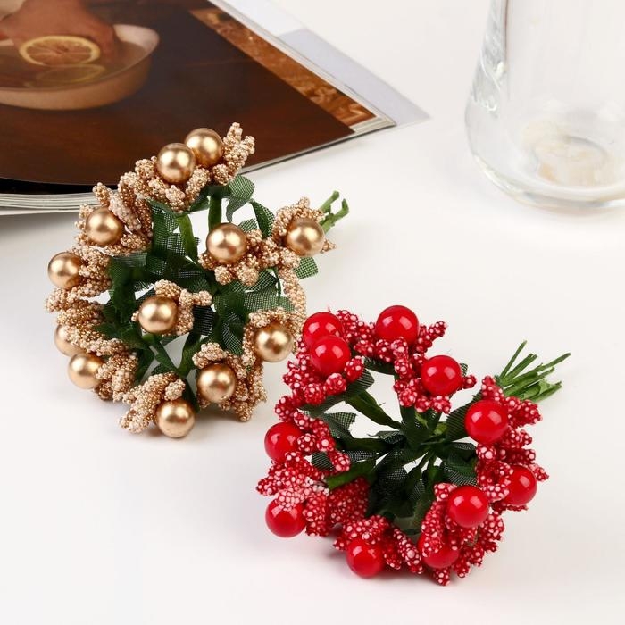 Декор для творчества Декор для творчества "Шарики в цветах" (1 набор=1 букет) в букете 12 шт МИКС 10х2,5х2,5 см