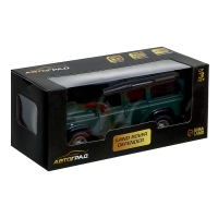 Машина металлическая LAND ROVER DEFENDER, 1:32, инерция, цвет матовый зелёный