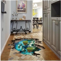 Наклейка 3Д интерьерная Пропасть 90*60см Наклейка 3Д интерьерная Пропасть 90*60см