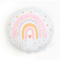 Подушка декоративная круглая Этель Boho rainbow, 45*45 см, 100% п/э, велюр Подушка декоративная круглая Этель Boho rainbow, 45*45 см, 100% п/э, велюр