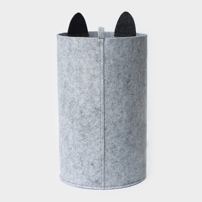 Корзина для хранения Funny &laquo;Котик&raquo;, цвет серый