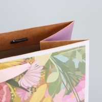 Пакет подарочный крафтовый горизонтальный, упаковка, &laquo;Вдохновляй&raquo;, ML 23 х 27 х 11.5 см