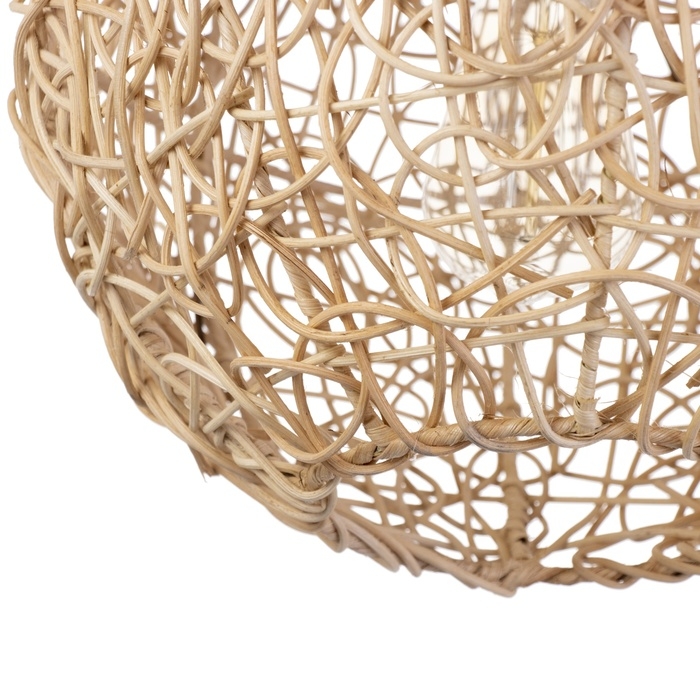Светильник потолочный из ротанга "Сфера" 1х120Вт, Е27, 30х30х30 см