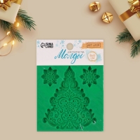 Силиконовый молд для творчества &laquo;Новогодняя елка&raquo;, 8 х 8 см