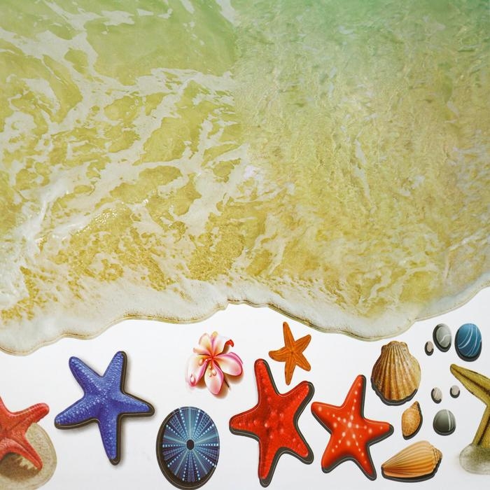 Наклейка интерьерная 3D Наклейка интерьерная 3D "Море" на стену, 90 х 60 см, влагостойкая, ПВХ