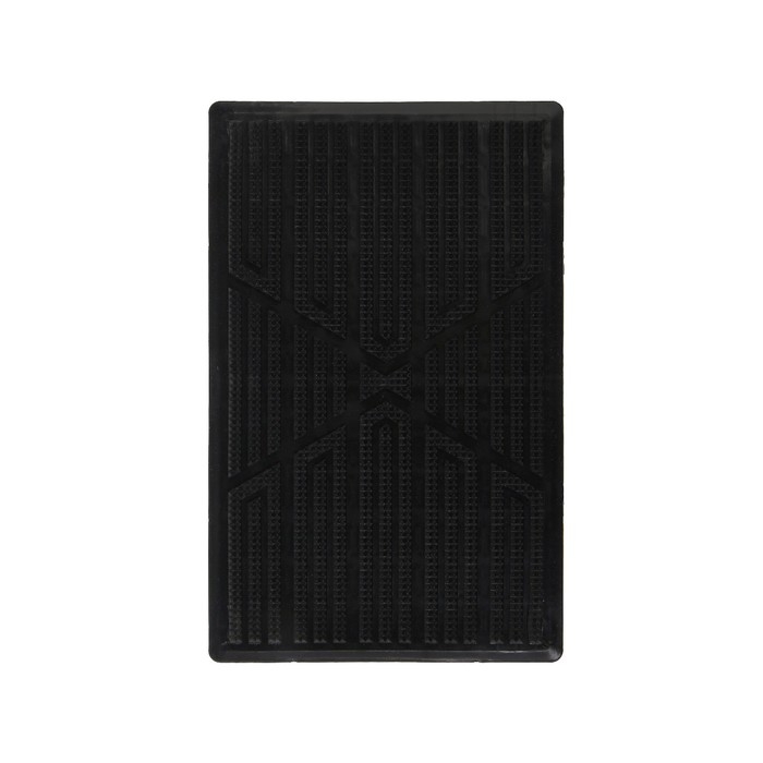 Накладка-подпятник для автоковрика, 23х15 см, ПВХ, крепление, черный