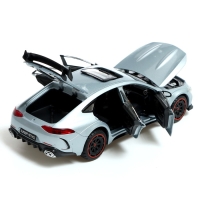 Машина металлическая &laquo;Купе&raquo;, 1:24, открываются двери, капот, багажник, инерция, цвет серый