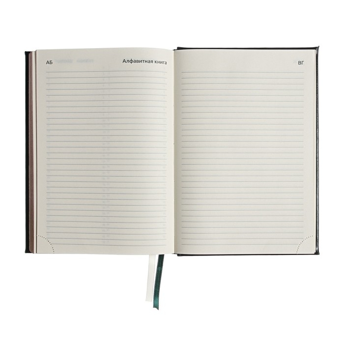 Ежедневник недатированный A5, 176 листов, deVENTE.Symbol, твёрдая обложка из искусственной кожи с поролоном, золотой срез, блок 70 г/м2, зелёный