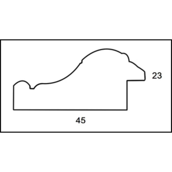 Рама для картин (зеркал) 30 х 40 х 4,5 см, пластиковая, Charlotta, антик