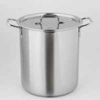 Кастрюля &laquo;Общепит&raquo;, 20 л, d=30 см, h=33 см, металлическая крышка, с теплораспределительным дном, индукция