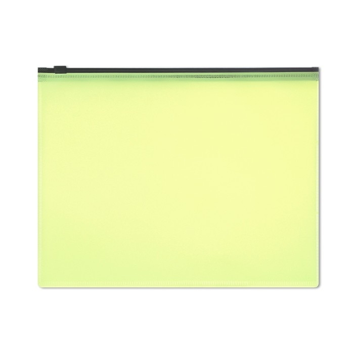 Набор папок-конверт на ZIP-молнии А4, 150 мкм, Calligrata Neon, c черной молнией, неон, 4 штуки, микс