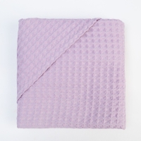 Полотенце уголок вафельное Крошка Я "Boho" 120х120 см, цвет сиреневый, 100%хлопок, 290 г/м2 Полотенце уголок вафельное Крошка Я "Boho" 120х120 см, цвет сиреневый, 100%хлопок, 290 г/м2