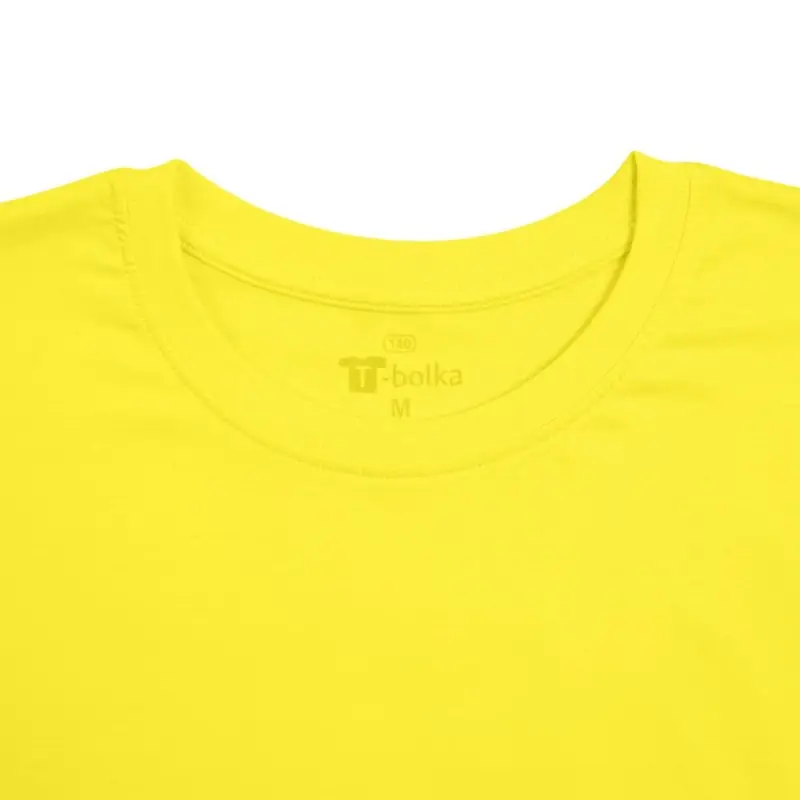 Футболка унисекс T-bolka 140, желтая, размер S