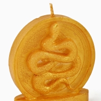 Свеча новогодняя «Змея в кругу», на Новый год, золотая, 66 х 69 х 27 Свеча новогодняя «Змея в кругу», на Новый год, золотая, 66 х 69 х 27