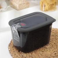 Набор ёмкостей для сыпучих продуктов &laquo;Респект&raquo;, 3 шт, 0,8 л, 1,3 л, 2,3 л, прозрачные, крышка серая