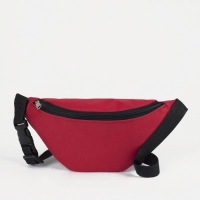 Поясная сумка на молнии, цвет красный Поясная сумка на молнии, цвет красный