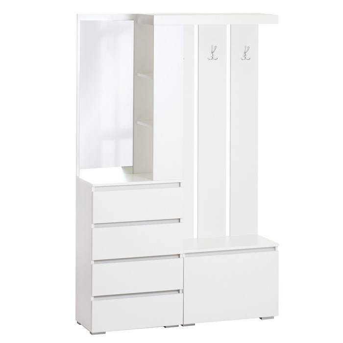 Прихожая Крона, 1260х350х1980, Белый/Белый