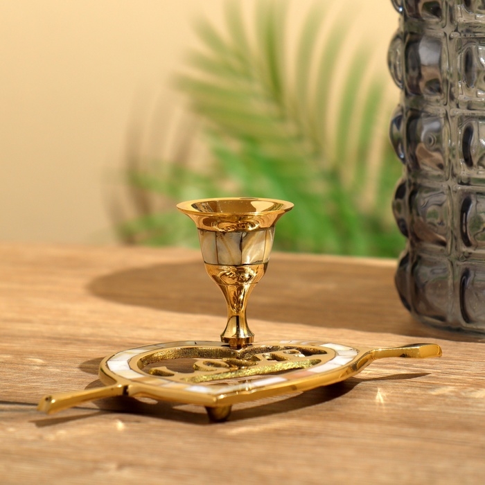 Подсвечник Подсвечник "Любовь" 13х13х6 см, латунь