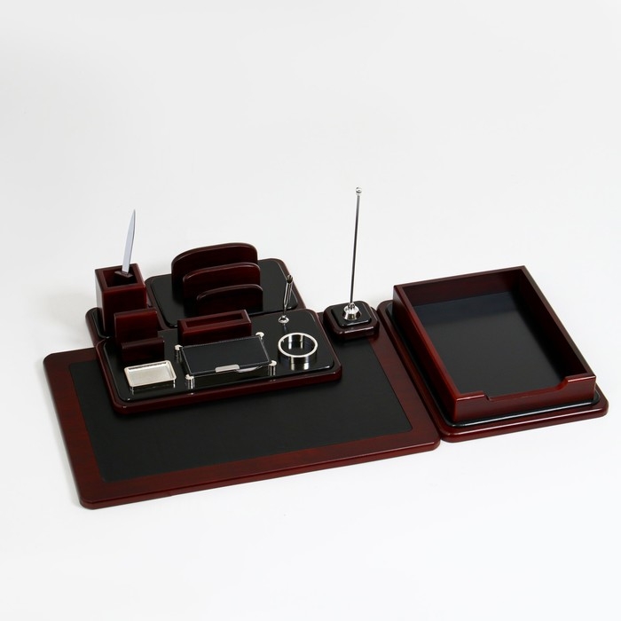 Набор настольный 6в1 (каранд-ца,подст д/ручек,визит-ца,лоток,подст,блок д/бумаг) Набор настольный 6в1 (каранд-ца,подст д/ручек,визит-ца,лоток,подст,блок д/бумаг)