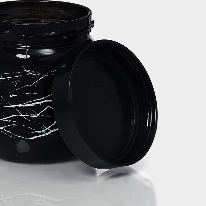 Банка стеклянная для сыпучих продуктов &laquo;Марбл&raquo;, 425 мл