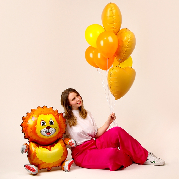 Набор шаров &laquo;Лев&raquo;, латекс, фольга, набор 10 шт.