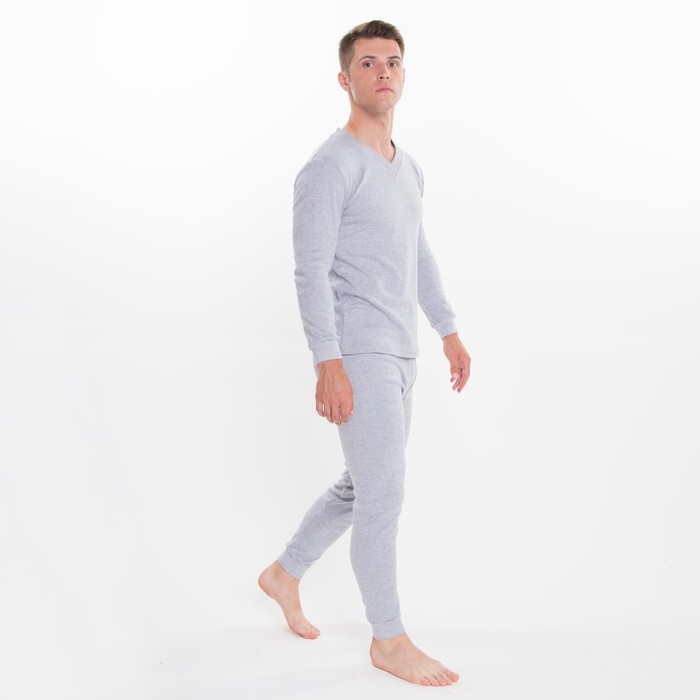 Комплект термо мужской (фуфайка, кальсоны) цвет серый меланж, р-р 50-52 Комплект термо мужской (фуфайка, кальсоны) цвет серый меланж, р-р 50-52