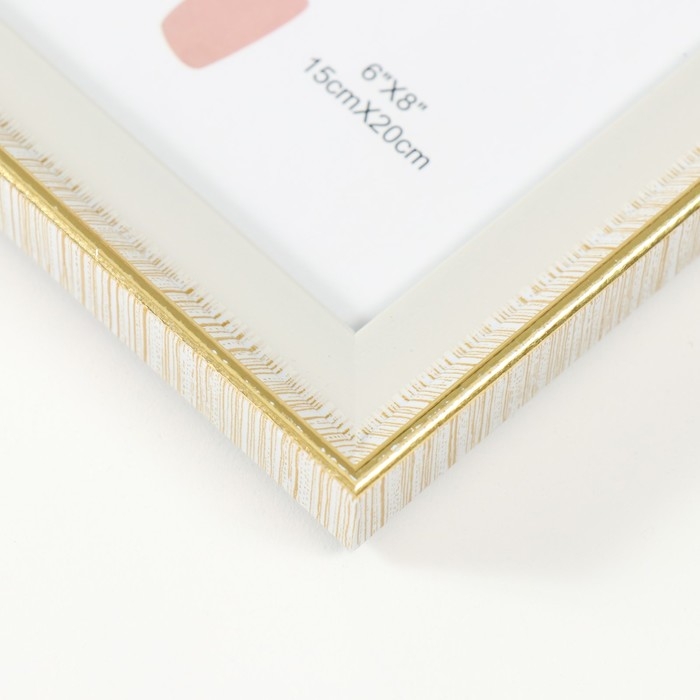 Фоторамка пластик 15х20 см Фоторамка пластик 15х20 см "Золотые полосы, двойная" 17,3х22,2 см